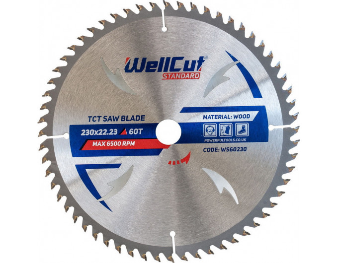 круг отрезной по дереву WellCut Standart  - 230*22,23 (60Т)