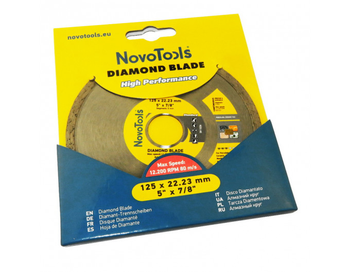 круг алмазный NovoTools - 125*5*22,23 Плитка Standart